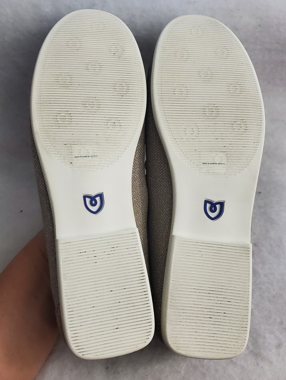 Rothy's The Boat Shoes In Shimmery Sand Slip On - Picture 12 of 15